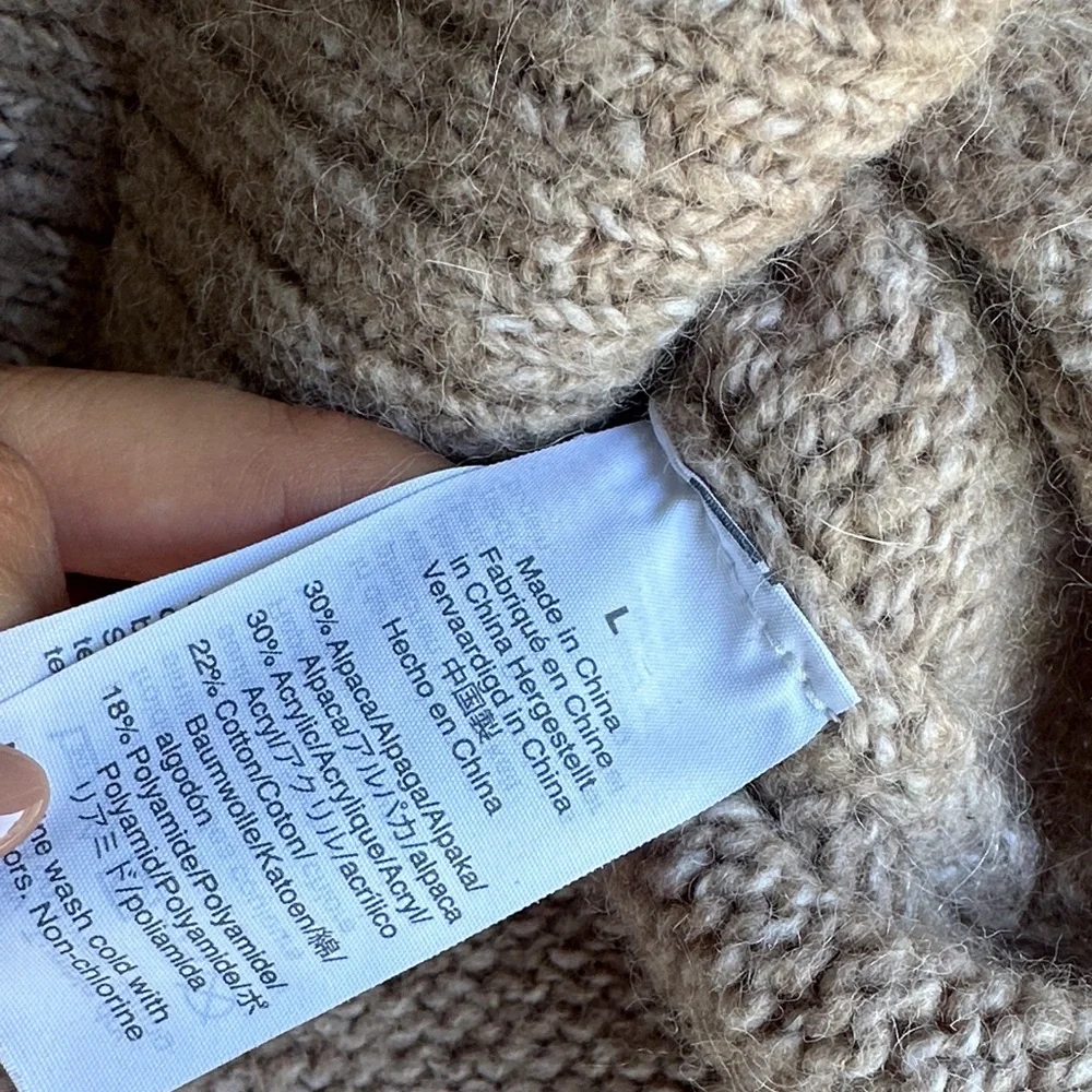 Alpaca Madewell Women's Beige Knit Sweater